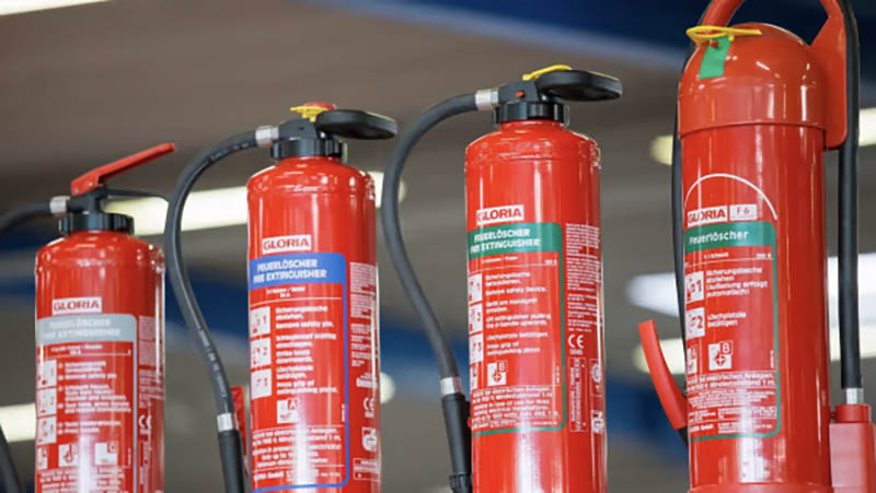 Feuerlöscher im Einsatz